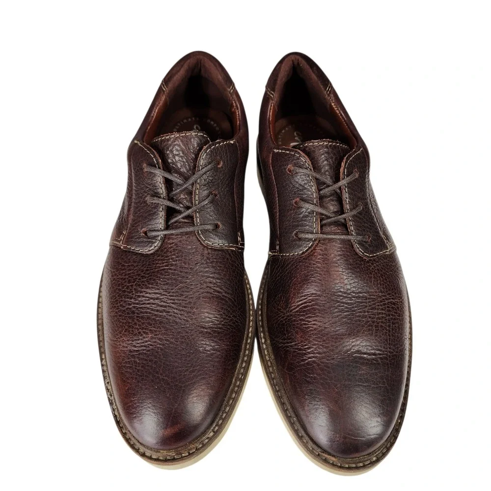 Clarks Mens Shoe sz 7M Brown Leather Ozford Comfort Walking Casual Lace Up 14885